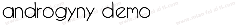 androgyny demo字体转换